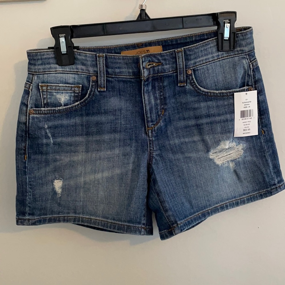 Joe’s Jeans Amora distressed cuffed denim shorts